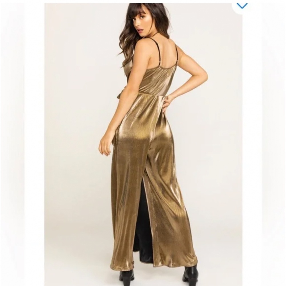 Show me your mumu gold jumpsuit women’s XS